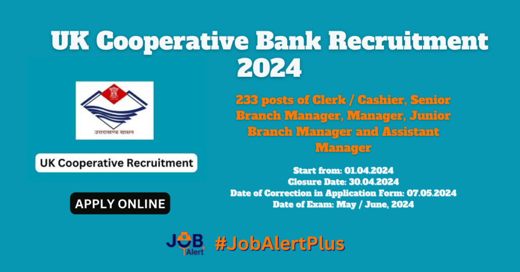 UK Cooperative Bank Recruitment 2024